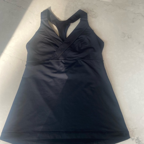 Lululemon black workout tank. Size 6. - Picture 1 of 3